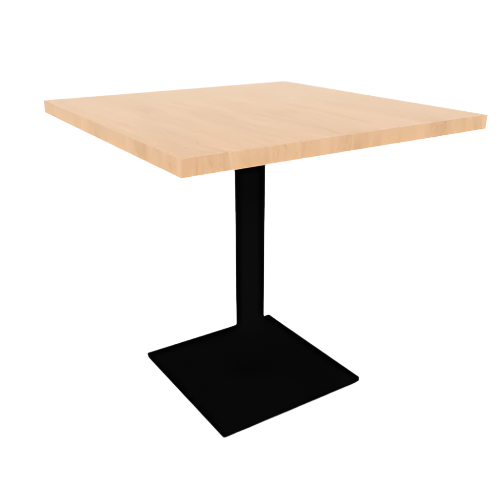 Proof 30" Square Pedestal Cafe Table with Square Steel Base TFL Top 3MM PVC Edge