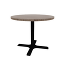 Proof 36" Dia Round Pedestal Cafe Table with X-Base TFL Top 3MM PVC Edge