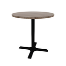 Proof 36" Round Pedestal Counter Table with X-Base TFL Top