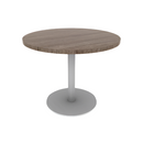 Proof 36" Dia Round Pedestal Cafe Table with Round Steel Base TFL Top 3MM PVC Edge