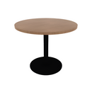 Proof 36" Dia Round Pedestal Cafe Table with Round Steel Base TFL Top 3MM PVC Edge
