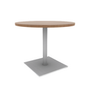 Proof 36" Dia Round Pedestal Cafe Table with Square Steel Base TFL Top 3MM PVC Edge