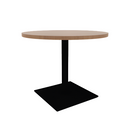 Proof 36" Dia Round Pedestal Cafe Table with Square Steel Base TFL Top 3MM PVC Edge