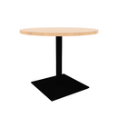Proof 36" Dia Round Pedestal Cafe Table with Square Steel Base TFL Top 3MM PVC Edge