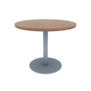 Proof 36" Dia Round Pedestal Cafe Table with Round Stainless Steel Base TFL Top 3MM PVC Edge