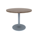 Proof 36" Dia Round Pedestal Cafe Table with Round Stainless Steel Base TFL Top 3MM PVC Edge
