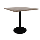 Proof 36" Square Pedestal Counter Table with Round Base TFL Top