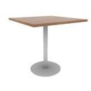 Proof 36" Square Pedestal Counter Table with Round Base TFL Top