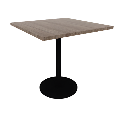 Proof 36" Square Pedestal Cafe Table with Cast Iron Round Steel Base TFL Top 3MM PVC Edge