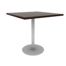 Proof 36" Square Pedestal Counter Table with Round Steel Base TFL Top
