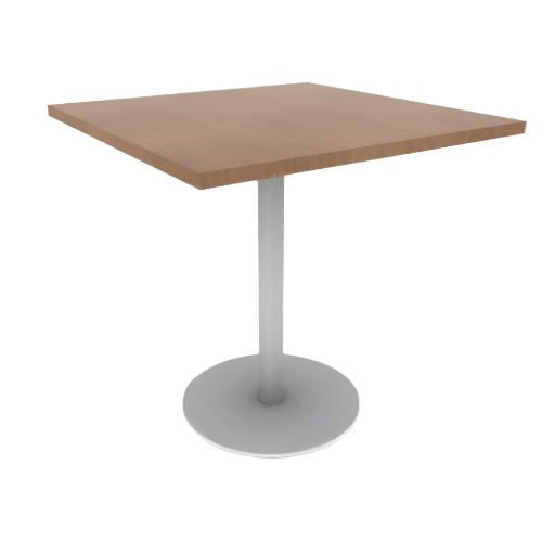 Proof 36" Square Pedestal Cafe Table with Cast Iron Round Steel Base TFL Top 3MM PVC Edge