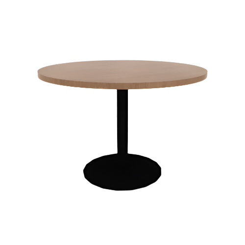 Proof 42" Dia Round Pedestal Cafe Table with Cast Iron Round Base TFL Top 3MM PVC Edge