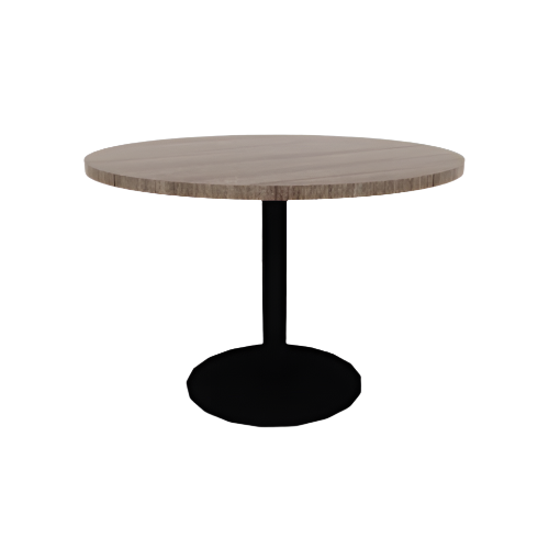 Proof 42" Dia Round Pedestal Cafe Table with Cast Iron Round Base TFL Top 3MM PVC Edge