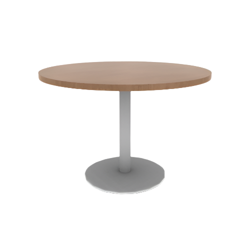 Proof 42" Dia Round Pedestal Cafe Table with Cast Iron Round Base TFL Top 3MM PVC Edge