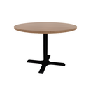 Proof 42" Dia Round Pedestal Cafe Table with Cast Iron X-Base TFL Top 3MM PVC Edge