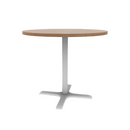 Proof 42" Round Pedestal Counter Table with X-Base TFL Top