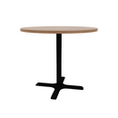 Proof 42" Round Pedestal Counter Table with X-Base TFL Top