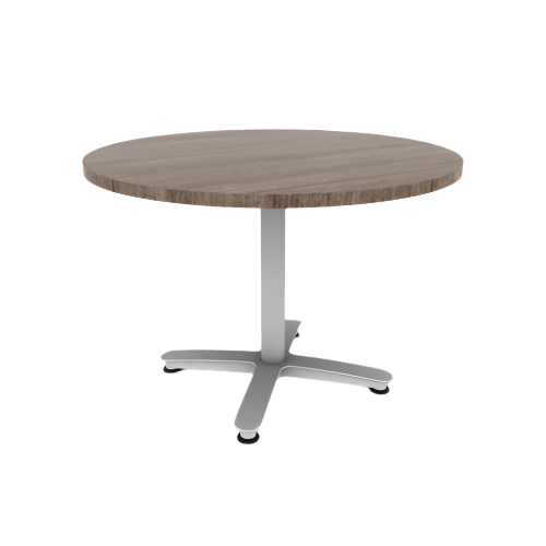 Proof 42" Dia Round Pedestal Cafe Table with Cast Iron Arched Base TFL Top 3MM PVC Edge