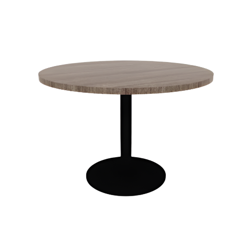 Proof 42" Dia Round Pedestal Cafe Table with Round Steel Base TFL Top 3MM PVC Edge