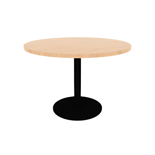 Proof 42" Dia Round Pedestal Cafe Table with Round Steel Base TFL Top 3MM PVC Edge