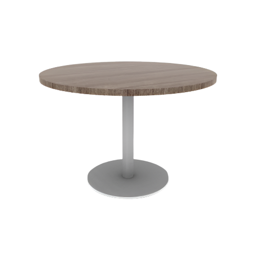 Proof 42" Dia Round Pedestal Cafe Table with Round Steel Base TFL Top 3MM PVC Edge