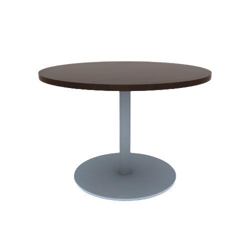 Proof 42" Dia Round Pedestal Cafe Table with Round Stainless Steel Base TFL Top 3MM PVC Edge