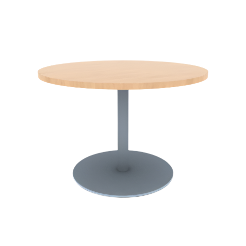 Proof 42" Dia Round Pedestal Cafe Table with Round Stainless Steel Base TFL Top 3MM PVC Edge