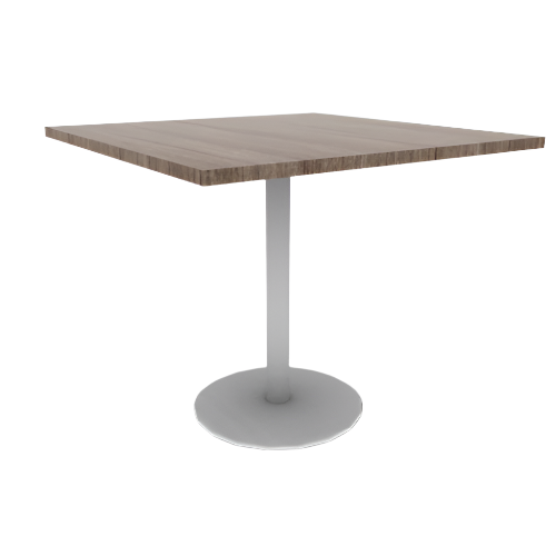 Proof 42" Square Pedestal Cafe Table with Cast Iron Round Base TFL Top 3MM PVC Edge