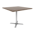 Proof 42" Square Pedestal Counter Table with X-Base TFL Top