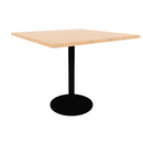 Proof 42" Square Pedestal Cafe Table with Cast Iron Round Steel Base TFL Top 3MM PVC Edge