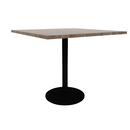 Proof 42" Square Pedestal Counter Table with Round Steel Base TFL Top