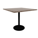 Proof 42" Square Pedestal Cafe Table with Cast Iron Round Steel Base TFL Top 3MM PVC Edge