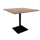 Proof 42" Square Pedestal Cafe Table with Cast Iron Square Steel Base TFL Top 3MM PVC Edge