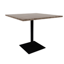 Proof 42" Square Pedestal Counter Table with Square Steel Base TFL Top