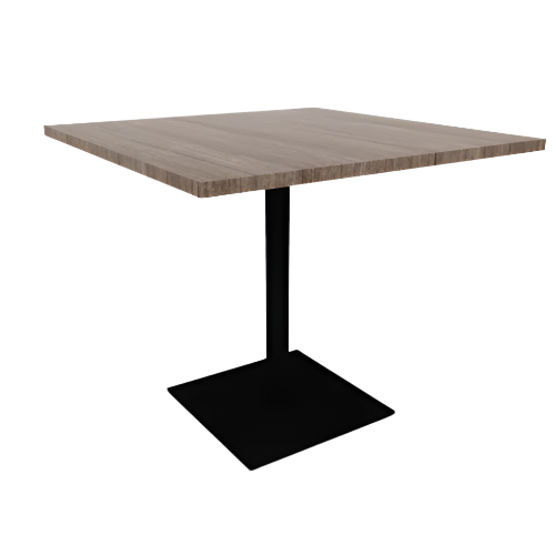 Proof 42" Square Pedestal Cafe Table with Cast Iron Square Steel Base TFL Top 3MM PVC Edge