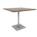 Proof 42" Square Pedestal Counter Table with Square Steel Base TFL Top