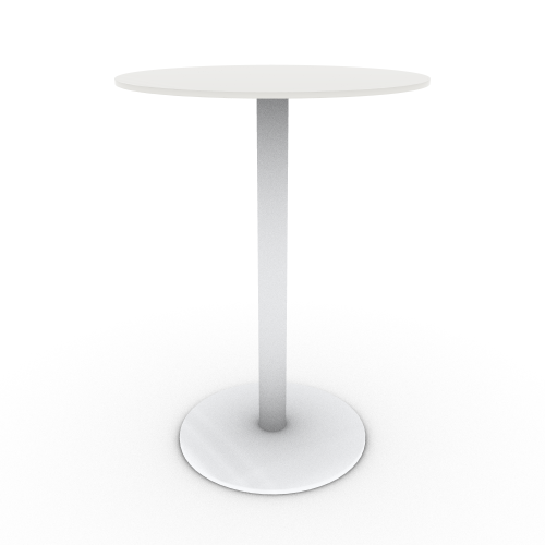 Eveleen 36" Round Bar Table Indoor / Outdoor Phenolic Top Round Aluminum Base