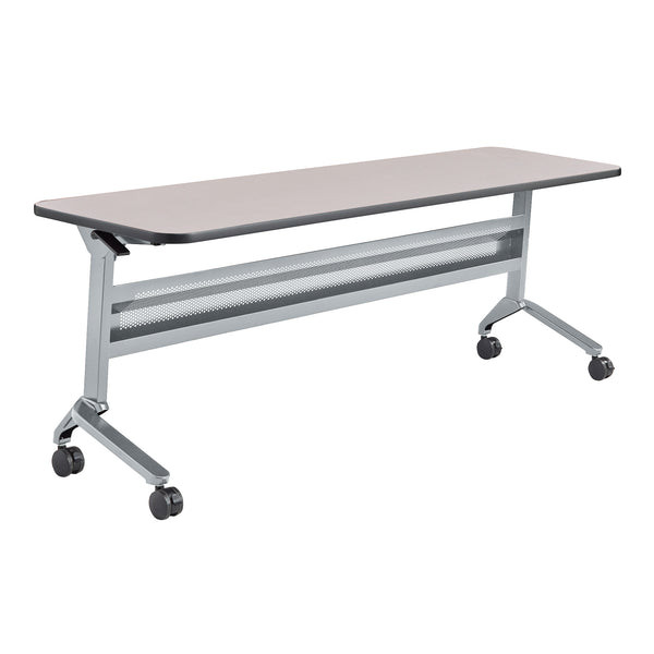Flip-N-Go® 24 x 72" Rectangular Training Table Silver/Folkstone, LPL
