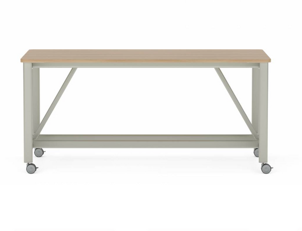Collaborative Spaces™ 36"H Large Collaboration Table with Small Radius & Casters - 78"W x 48"D