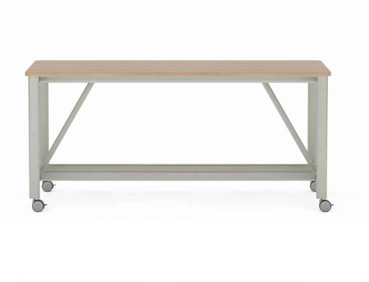 Collaborative Spaces™ 36"H Large Collaboration Table with Small Radius & Casters - 78"W x 36"D