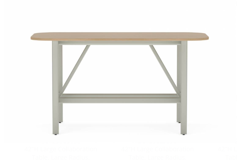 Collaborative Spaces™ 42"H Large Collaboration Table with Large Radius & Levelers - 78"W x 36"D
