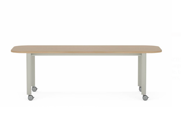 Collaborative Spaces™ 29"H Large Collaboration Table with Large Radius & Casters - 90"W x 42"D