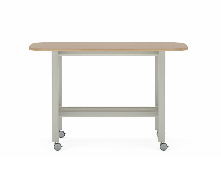 Collaborative Spaces™ 42"H Large Collaboration Table with Large Radius & Casters - 72"W x 42"D