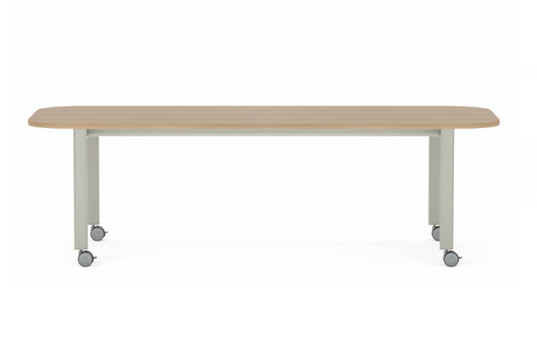 Collaborative Spaces™ 29"H Large Collaboration Table with Large Radius & Casters - 96"W x 42"D