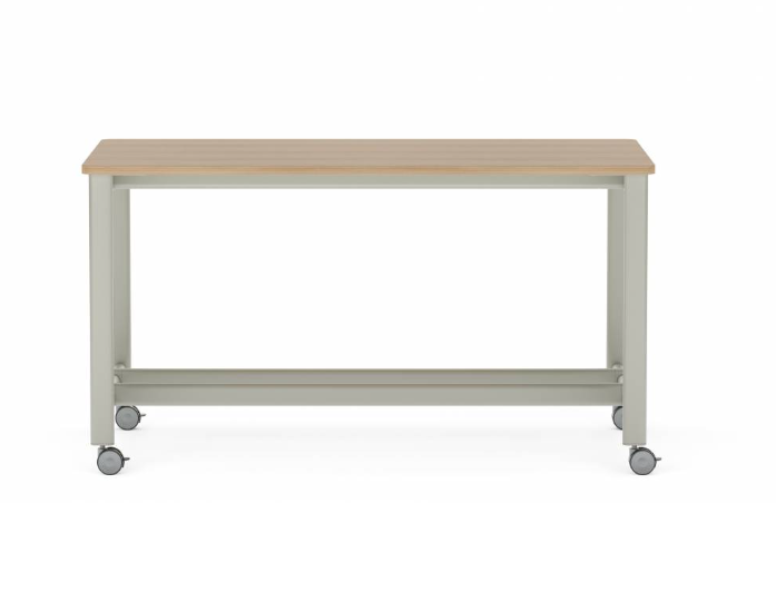Collaborative Spaces™ 36"H Large Collaboration Table with Small Radius & Casters - 66"W x 36"D