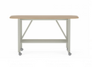 Collaborative Spaces™ 42"H Large Collaboration Table with Large Radius & Casters - 84"W x 48"D