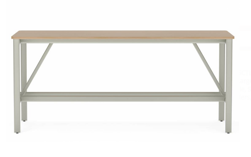 Collaborative Spaces™ 42"H Large Collaboration Table with Small Radius & Levelers - 96"W x 36"D