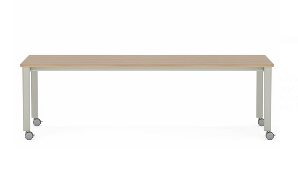 Collaborative Spaces™ 29"H Large Collaboration Table with Small Radius & Casters - 96"W x 36"D