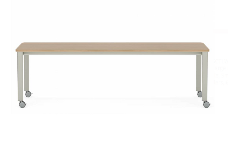 Collaborative Spaces™ 29"H Large Collaboration Table with Small Radius & Casters - 96"W x 48"D
