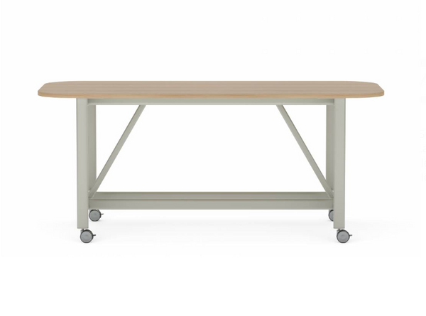Collaborative Spaces™ 36"H Large Collaboration Table with Large Radius & Casters - 84"W x 48"D
